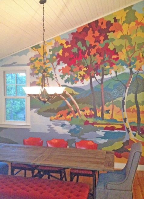 Blue Ridge Mountains Paint by Nunber Mural Wall Diy, Vintage Cabin, Camp Style, Lake Cabins, Paint By Numbers, Décor Diy, Mural Painting, Blue Ridge Mountains, Inspiration Wall