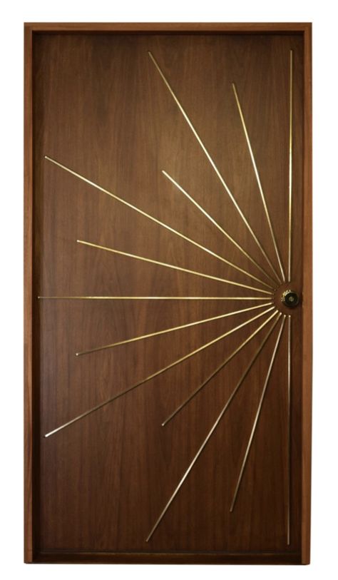 Door With Golden Strip, T Patti Door Design, Minimal Door, Mid Century Modern Door, Kitchen Ceiling Design, Steel Railing Design, Door Makeover Diy, Flush Door Design, Flush Door