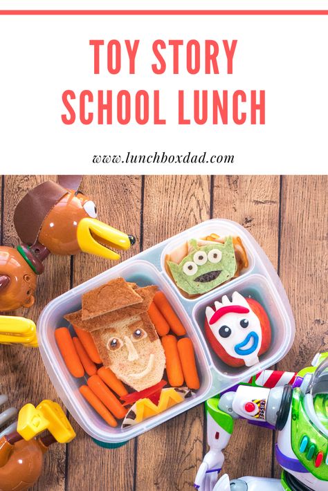 HOW TO MAKE A TOY STORY SCHOOL LUNCH Toy Story Lunch Ideas, Onigiri Shapes, Desayunos Aesthetic, Bentgo Box, Fun Kid Lunch, Fun School Lunches, Kindergarten Lunch, Kids Packed Lunch, Disney Inspired Food