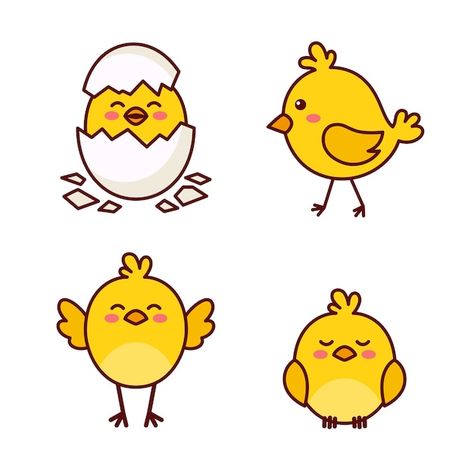 Cartoon Chicken Cute, Chicken Drawing Simple Cute, Easter Chicken Drawing, Chicken Cute Drawing, Chick Drawing Cute, Chicken Illustration Cute, Baby Chick Tattoo, Cute Chicken Tattoo, Baby Chick Drawing