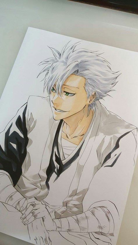 Hitsugaya X Rangiku, Toushirou Hitsugaya, Kuchiki Byakuya, Bleach Drawing, Ichigo Y Rukia, Byakuya Kuchiki, Toshiro Hitsugaya, Bleach Anime Art, Bleach Fanart