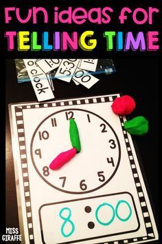 Telling Time Games, Telling Time Activities, First Grade Activities, Teaching Time, Time Games, Math Time, Second Grade Math, First Grade Classroom, Homeschool Math