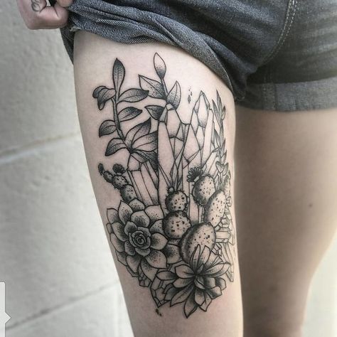 Succulent Tattoo Sleeve Black And White, Cacti And Succulents Tattoo, Succulents Tattoo, Succulent Tattoo Ideas, Tatted Quotes, Succulent Tattoo, Tiny Designs, Crochet Tattoo, Flowers And Animals