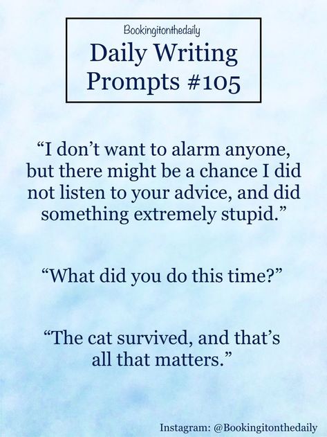 Funny Banter Prompts, Banter Prompts, Writing Plot, Story Writing Prompts, Daily Writing Prompts, Book Prompts, Cat Humor, Writing Dialogue Prompts, Writing Prompts For Writers