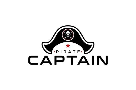 Captain Logo, Pirate Captain Hat, Pirate Logo, Pirates Logo, Pirate Captain, The Pirate, Brand Names, Vector Art, Captain Hat