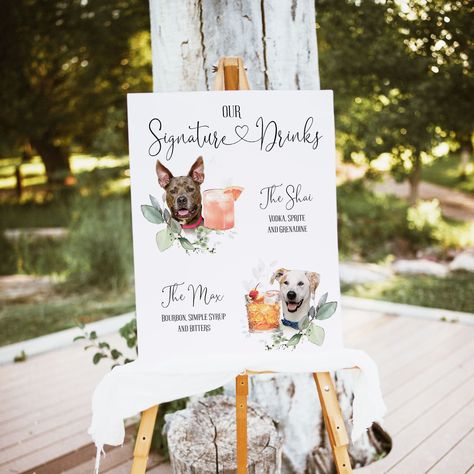 Pet Signature Drink Sign, Bar Menu Sign, His and Hers Wedding Cocktail Drinks Printable Digital File Signature Cocktail Drinks, Wedding Bar Menu Template, Signature Wedding Drinks Sign, Wedding Bar Menu Sign, Bar Menu Sign, Signature Drink Sign, Drinks Sign, Wedding Signature Drinks, Bar Menu Wedding