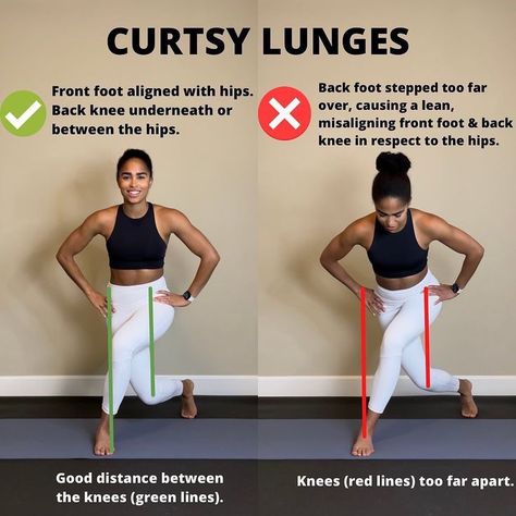 Could your curtsy lunge form use a little love? Class is in session with Sweat Barre instructor and personal trainer Britany Williams so you can get the most out of this quads and glute building fave. Curtsey Lunge, Curtsy Lunges, Lunges Benefits, Barre Instructor, Evening Workout, Gym Workout Chart, Best Ab Workout, Build Lean Muscle, Fitness Magazine