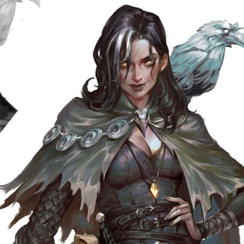 Sun haiyang on Instagram: "White crow messenger-Jessica🕊 #characterdesign #concept #drawing" Crow Character Design, Dnd Character Concept Art, Crow Woman, Crow Character, Pretty Digital Art, Dnd Characters Art, Dnd Character Concept, Crow Witch, Elf Wizard