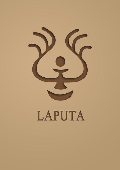 laputa fanart | LAPUTA logo by ~LePtC on deviantART Studio Ghibli Symbols, Laputa Symbol, Laputa Castle In The Sky Tattoo, Laputa Tattoo, Studio Ghibli Logo, Ghibli Laputa, Hayao Miyazaki Tattoo, Miyazaki Tattoo, Laputa Castle In The Sky