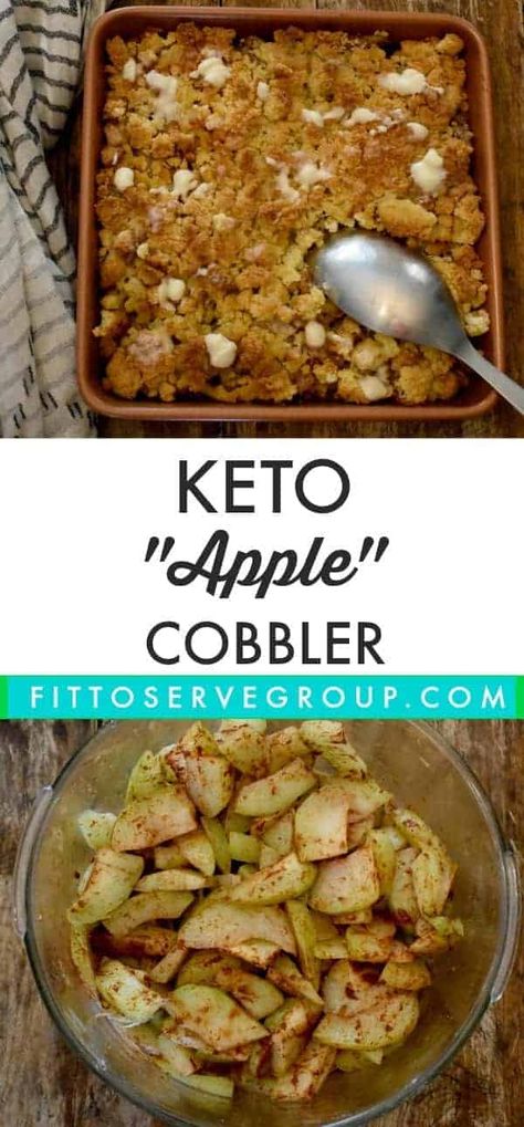 Keto Thanksgiving Desserts, Keto Apple Recipes, Macro Desserts, Dolce Poche Calorie, Apple Cobbler Recipe, Keto Thanksgiving, Keto Eating, Low Carb Snack, Apple Cobbler