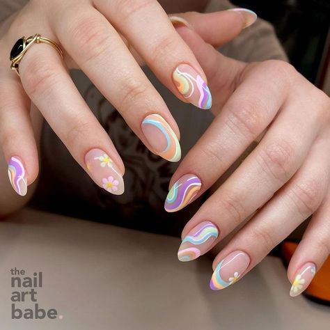 Hippie Nails, Minimalist Nails, Dream Nails, Fire Nails, Funky Nails, Pretty Acrylic Nails, Dope Nails, Short Acrylic Nails, Best Acrylic Nails