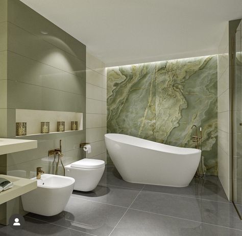 Sage Green Marble Bathroom, Sage Green Washroom, Green Marble Tiles Bathroom, Marble Restroom, Green Aesthetic Bathroom, Sage Room Aesthetic, Bathroom Green Marble, Sage Green Bathrooms, Bathroom Sage Green