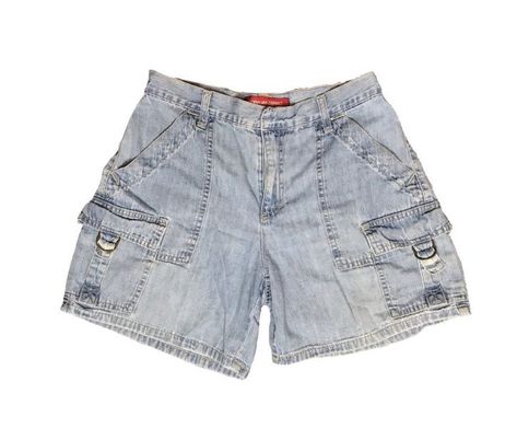 Cute Bottoms Aesthetic, Supernatural Outfits, Denim Cargo Shorts, Cute Bottoms, Dr Wardrobe, Summer Bottoms, Aesthetic Streetwear, Outfit Vintage, Denim Cargo