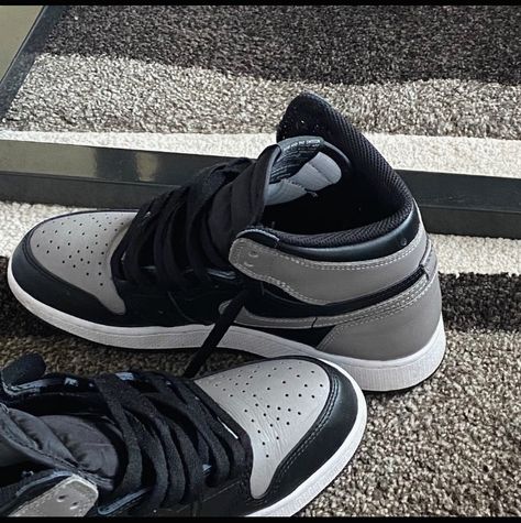 Jordan 1 Shadow, Grey Jordans, Air Jordan 1 Retro High Og, Air Jordan 1 Retro High, Sneaker Games, Jordan 1 High, Air Jordan 1 Retro, Jordan 1 Retro High, Jordan 1 Retro