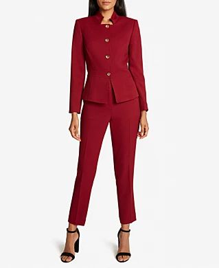 Women's Pant Suits - Macy's Formal Business Attire, Stand Collar Jacket, Business Attire Women, Collarless Jacket, Stand Collar Jackets, Women's Suits, Le Suit, Fashionable Clothes, Work Suits