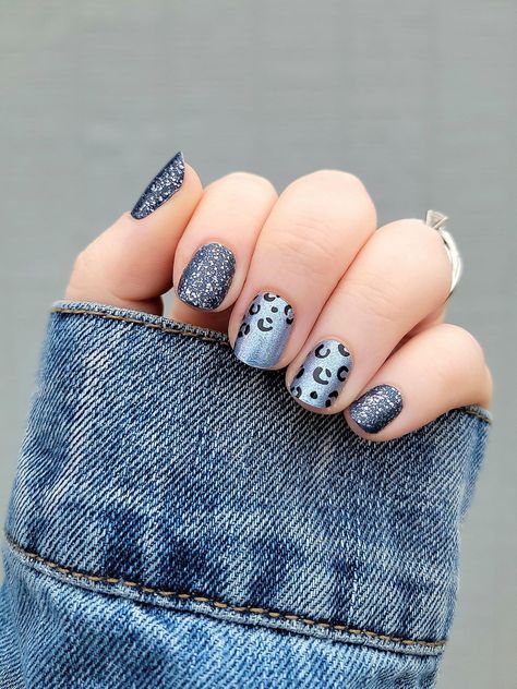 River Party, Cheetah Nail Designs, Color Street Mani, Color Street Combos, Animal Print Nails Art, Winter Designs, Color Street Ideas, Leopard Print Nails, Leopard Nails