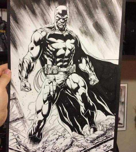 Batman inks from Jason Fabok Batman Ink Art, Batman Ink Drawing, Matches Malone, Jason Fabok, Batman Drawing, Batman Tattoo, Drawing Superheroes, Comic Book Drawing, Bd Art