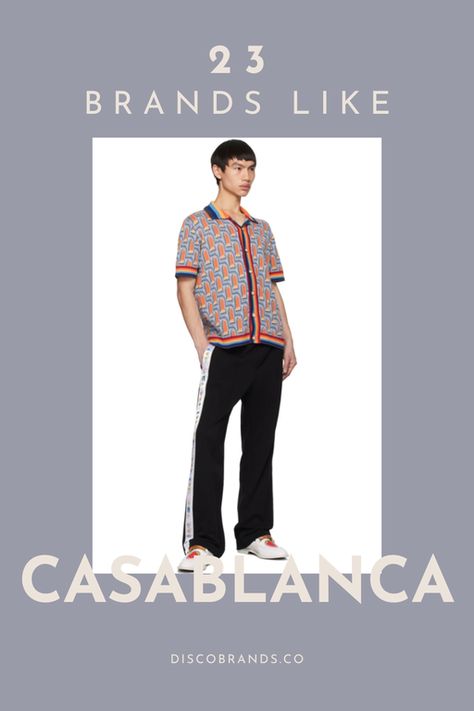 A person wearing Casablanca with a text overlay that says 23 Brands like Casablanca highlighting similar brands. Architectural Clothing, Luxury Clothing Brands, Stunning Architecture, French Outfit, Modern Style Design, Gothic Aesthetic, Contemporary Minimalist, Luxury Clothing, Modern Aesthetics