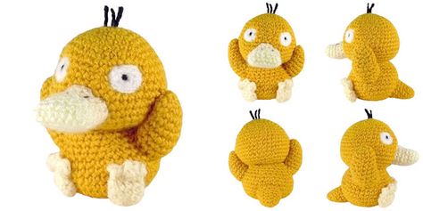 Pattern: Psyduck Amigurumi REVAMP Crochet Psyduck Pattern Free, Psyduck Crochet Free Pattern, Crochet Psyduck, Crochet Pokemon, Old Stuff, Toys Crochet, Pokemon Party, Hand Crafts, Crochet Things