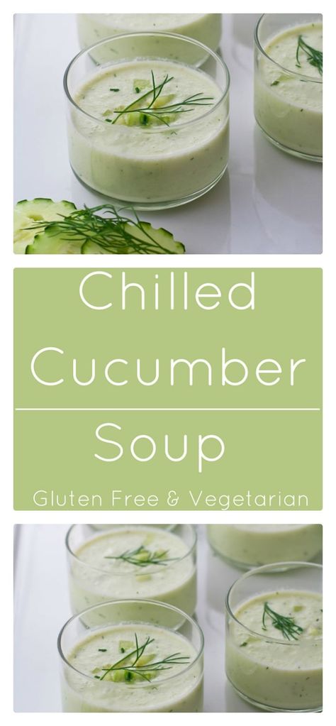 Cold cucumber soup is an easy-to-make, refreshing, and flavorful cold soup. Perfect to serve as an appetizer, side dish, or for a light, healthy main dish. It's low-carb and keto friendly. Cold Appetizers Easy, Cold Soup Recipes, Cucumber Soup, Healthy Appetizers Easy, Chilled Soup, Healthy Greek Yogurt, Summer Soup, Cold Soup, Cucumber Recipes