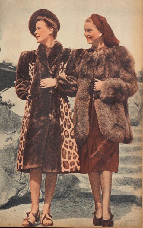 1943 1930s European Fashion, 1940s Winter Fashion, Winter Fashion Magazine, 1940s Coat, 1940s Fashion Women, 1940s Looks, 1940s Women, 1940s Outfits, 1940's Fashion