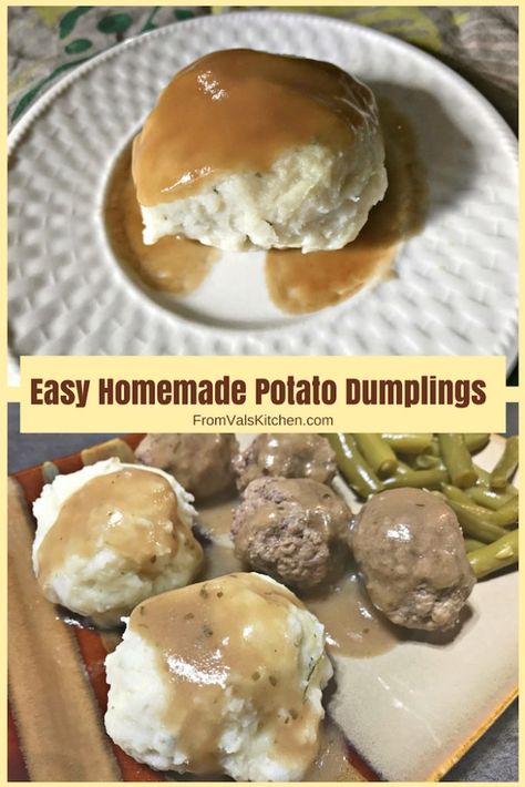 Potatoe Dumpling, Potatoe Dumplings, Potato Dumplings German, Potato Dumplings Recipe, Potato Dumpling Recipe, Dumplings Easy, Easy Crescent Roll Recipes, Potato Balls Recipe, Drop Dumplings