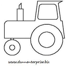 my little guy is always asking me to draw him tractors. This one is easy enough. Tractor Pattern Free Printable, Simple Tractor Drawing, How To Draw A Tractor, Tractor Applique Pattern, Tractor Template, Drawing Easy Ideas, Tractor Applique, Tractor Drawing, John Deere Party