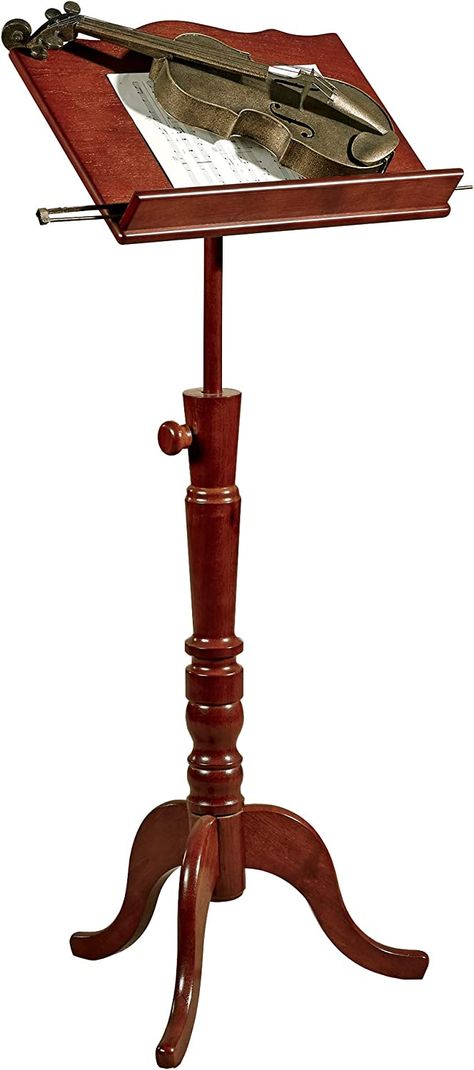 Touch of Class Aubrie Music Stand Adjustable Classic Cherry One Size - Traditional Wooden Artisanship - Musical Professional Wood Stands for Sheet Notes, Conductors, Studio - 53 Inches High selling at $195.00 Wooden Music Stand, Sheet Music Stand, Music Stands, Music Stand, Room Deco, Wedding Outdoor, Book Stands, Elegant Home Decor, Touch Of Class