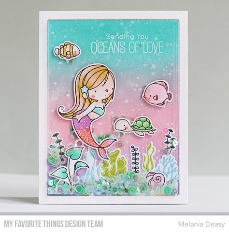 Mermaid Cards, My Favorite Things Cards, Mft Cards, Mft Stamps, Under The Sea Party, Shaker Cards, It's Your Birthday, My Favourite Things, Cards Ideas