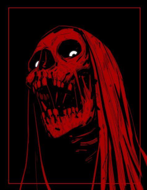 Scary Artwork Horror, Rot Drawing, Red Skull Aesthetic, Red Aesthetic Drawings, Red And Black Drawings, Grindcore Aesthetic, Skull Pfp, Skeleton Art Drawing, Black And Red Art