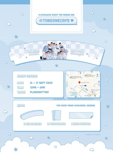 Cupsleeve Design Kpop, Cupsleeve Design, Kpop Cupsleeve, Jimin Merch, Cup Sleeves, Business Flyers, Cup Sleeve, Sleeves Ideas, Wanna One