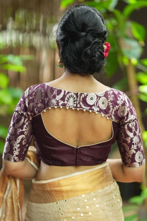 All Blouses Banarsi Saree Blouse Design, Blouse Designs Back Neck, Banarsi Suit, Blouse For Saree, Plain Blouse Designs, Brocade Blouse Designs, Lace Blouse Design, Cutwork Blouse, Model Blouse