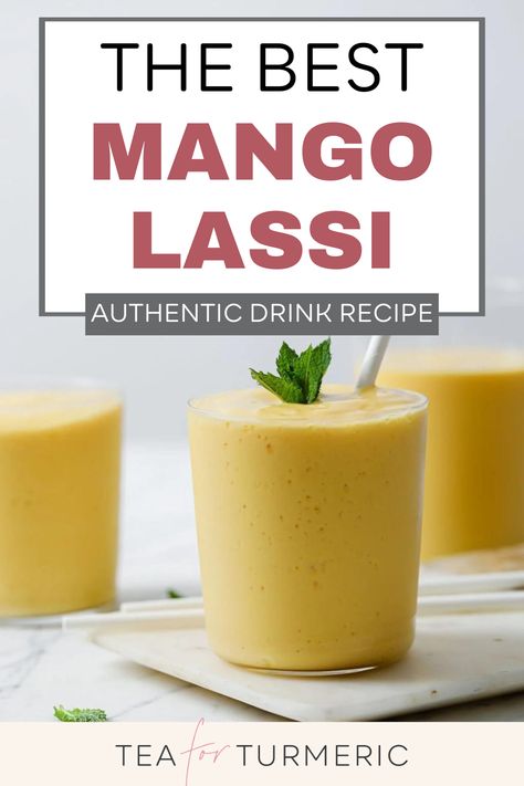 This homemade mango lassi is the perfect non-alcoholic game day drink. Treat yourself to the mouth-watering and easy-to-make best mango lassi recipe! Takes only 20 minutes and a delicious non-alcoholic addition to your day! If you're wanting to learn how to make authentic Mango Lassi at home, look no further How To Make Mango Lassi, Mango Lassi Recipe Easy, How To Make Lassi At Home, Mango Lassi Recipe Indian, Lassi Drink Recipe, Best Mango Lassi Recipe, Cucumber Mint Juice, Soup Benefits, Easy Ramadan Recipes