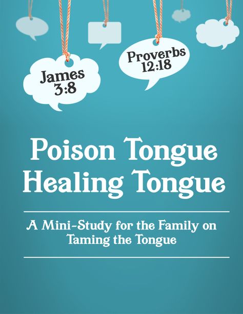 FREE Family Study Guide on Taming the Tongue - $5.99 Value Taming The Tongue, Mother Tips, Sermon Ideas, How To Help Nausea, Bible Worksheets, Family Bible Study, Family Bible, Proverbs 12, Preschool Bible