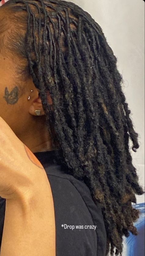 Locs With Straight Hair, 70-75 Locs, Medium Length Locs Black Women, Budding Phase Locs, Smaller Locs, Small Locs Black Women, Locs On Black Women, 4c Locs, Locs Inspiration