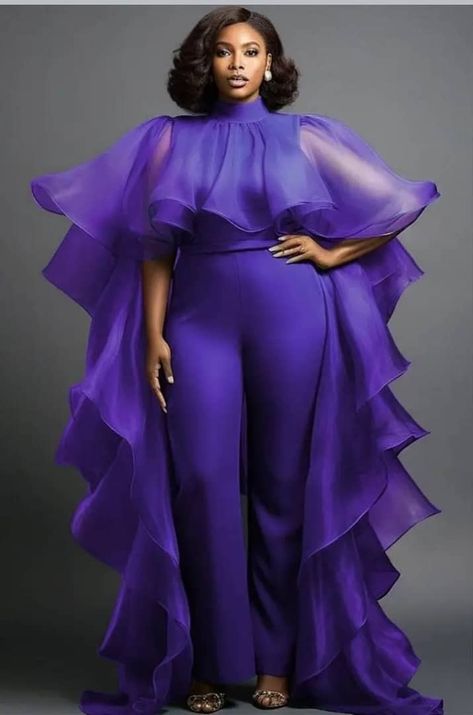 Purple Spring, 2piece Outfits, African Inspired Clothing, Dinner Dress Classy, Plus Size Formal, Natural Make Up, Classy Dress Outfits, African Print Fashion Dresses, Looks Black