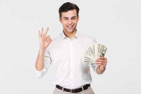 Portrait of a confident smiling man | Free Photo #Freepik #freephoto #money-man #holding-money #rich-man #rich Money Makeover, Personal Finance Books, Smiling Man, Win Money, Brunette Woman, Money Habits, Financial Wellness, Happy Women, African Women