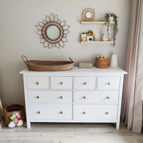 Ikea Hemnes Changing Table Hack, Hauga Ikea Nursery, Hemnes Closet, Ikea Hemnes Commode, Ikea Hemnes Nursery, Ikea Hemnes Changing Table, Office Nursery Combo, Baby Room Shelves, Ikea Nursery