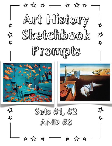 Tips Sketchbook Prompts, Sketchbook Assignments, Art History Lessons, High School Art Lessons, Art Lessons Middle School, Art Writing, Bell Ringers, Art Worksheets, Art Curriculum