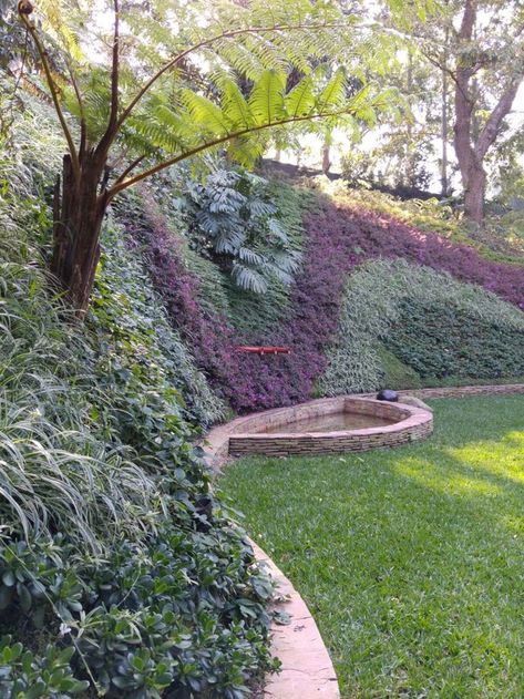 Steep Hill Landscaping Ideas, Hill Landscaping Ideas, Steep Hill Landscaping, Steep Hillside Landscaping, Backyard Hill Landscaping, Steep Gardens, Hill Landscaping, Sloped Backyard Landscaping, Fairytale Garden