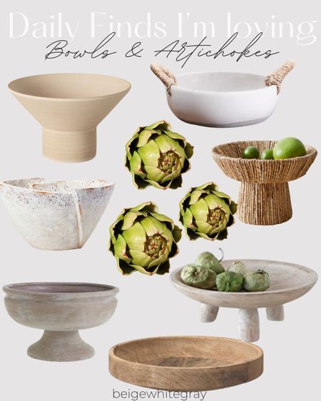 Style tip, style with me, faux artichokes, Amazon home, kitchen styling, decorative bowls, beigewhitegray #LTKSeasonal #LTKstyletip #LTKhome Faux Artichokes Decor, Fake Artichoke Decor, Faux Artichokes, Artichoke Decor, Kitchen Counter Styling, Kitchen Surface, Island Decor, Decorating Shelves, Kitchen Counter