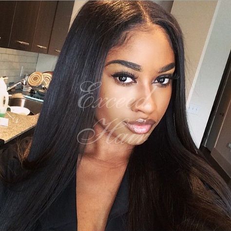 ALL HAIR MAKEOVER: Amazing middle part styles Cheap Hair Extensions, Hair Colorful, Straight Hair Extensions, Straight Hair Bundles, Remy Human Hair Wigs, Cheap Human Hair, Crochet Braids Hairstyles, School Looks, Middle Part