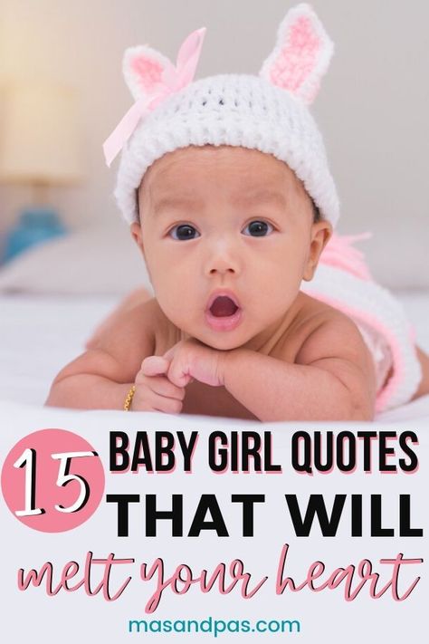 This is a lovely list of  15 quotes for baby girls that you can use in baby announcements or frame for your nursery.This list of quotes is perfect for expectant parents preparing for the arrival of their newborn baby girl. #quotes #baby #babygirlquotes #newborngirl #babyquotes #babyannouncement #babygirlsayings #newbornquotes Newborn Quotes Girl, Newborn Baby Girl Quotes, New Baby Girl Quotes, Quotes For Baby, Newborn Baby Quotes, Baby Arrival Announcement, Baby Poems, Newborn Quotes