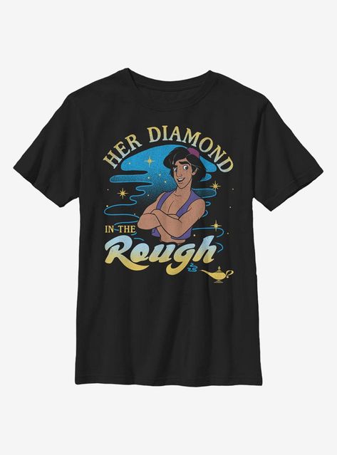 Disney Aladdin Diamond In The Rough Youth T-Shirt Disney Couple, Disney Clothing, Diamond In The Rough, Friends Tee, Shirts Graphic Tees, Disney T, Disney Aladdin, Disney Shirt, Movie Shirts