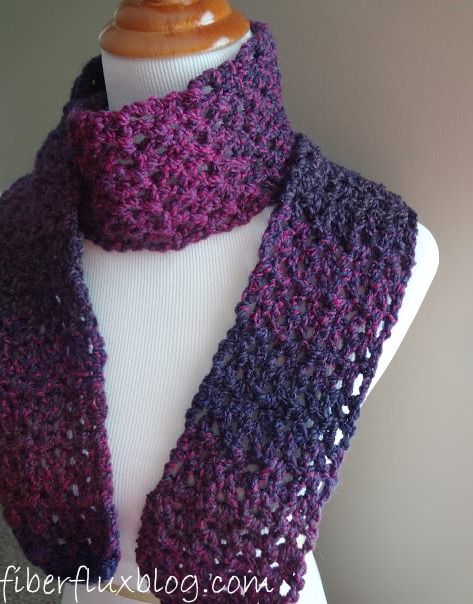 The Blueberry Pie scarf is an easy and quick to crochet project that gives a nod to a fabulous summery dessert.  The color evokes ... Easy Crochet Scarf, Crochet Scarf Patterns, Simple Scarf Crochet Pattern, Scarf Patterns, Simple Scarf, Crochet Scarf Pattern Free, Crochet Infinity Scarf, Blueberry Pie, Scarf Crochet Pattern