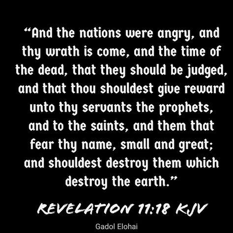 Revelation 11:18 Revelation 11, Bible Words, Bible Study, Bible