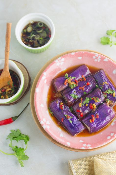 Taiwanese Eggplant Salad Recipe Gf Salads, Chinese Eggplant, East Asian Food, Eggplant Salad, Eggplant Dishes, Recipe Page, Eggplant Recipes, Foods And Drinks, East Asian