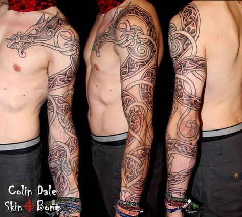 Artistic Process: Ragnarok Jormungandr Tattoo, Shoulder Tattoos For Men, Gaelic Tattoo, Celtic Tattoos For Men, Dragon Tattoos For Men, Artistic Process, Mens Shoulder Tattoo, Muster Tattoos, Norse Tattoo