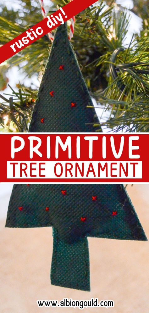 Create a rustic primitive tree ornament for your Christmas décor. This DIY project is perfect for adding a charming touch to your tree. The easy-to-make ornament brings a country feel to your holiday decorations and is an ideal craft for Christmas lovers. Primitive Christmas Diy, Easy Primitive Crafts Diy, Diy Primitive Christmas Ornaments, Primitive Crafts Diy, Easy Primitive Crafts, Craft For Christmas, Primitive Christmas Ornaments, Primitive Tree, Primitive Country Christmas