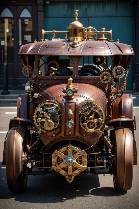 Steampunk Cars, Steampunk Illustration, Steampunk Vehicle, Kombi Motorhome, Steampunk City, Steampunk Furniture, Steampunk Artwork, Steampunk Tendencies, Sport Automobile